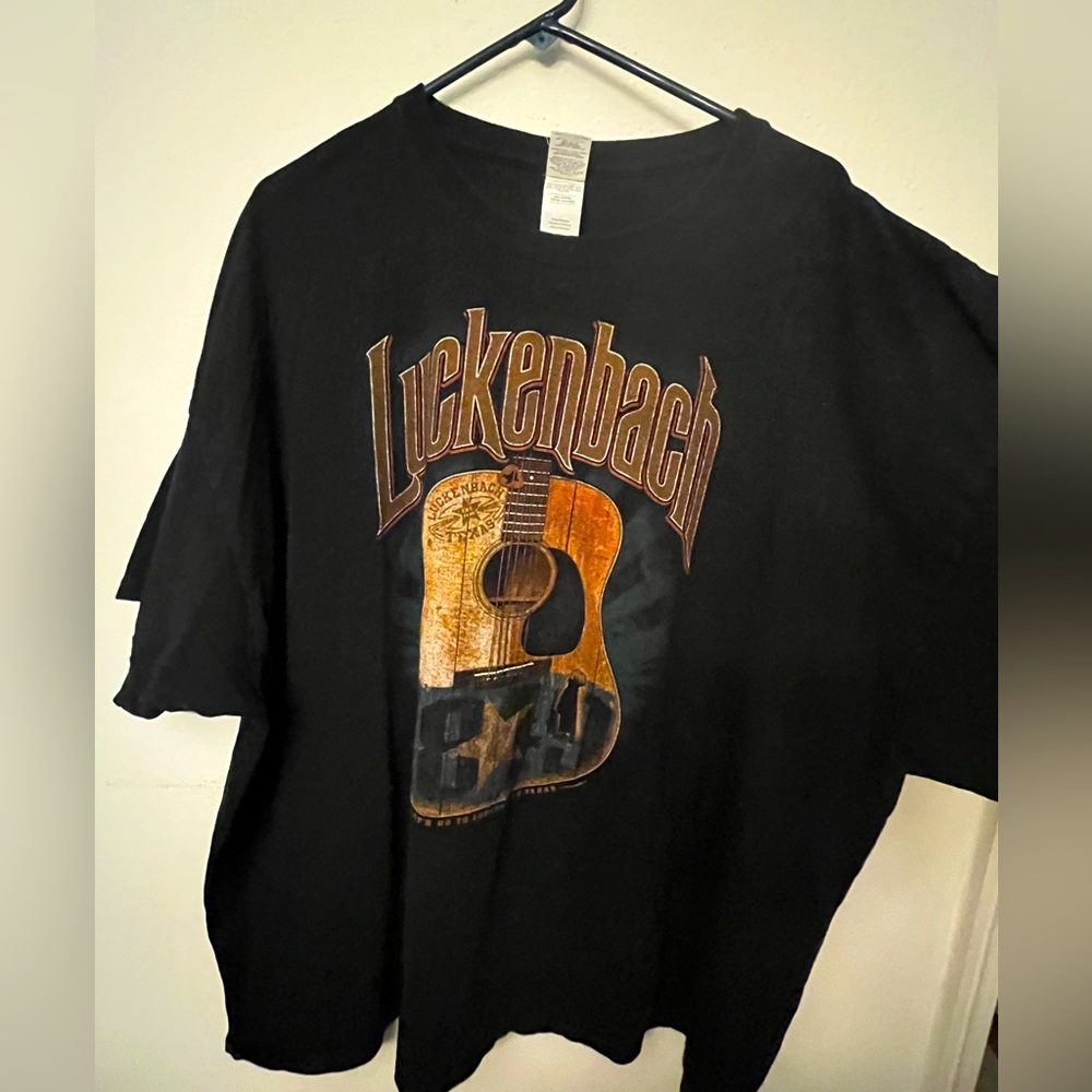 Gildan Luckenbach Texas Heavy Cotton Black T-Shirt Size 3XL
